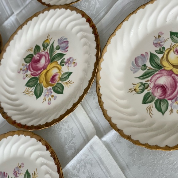 Royal China Quban Dinner Plates, 24K Gold Plates, Easter Lunch Tableware, Gift - Picture 6 of 13